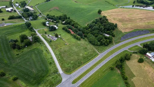 a view of a garden with an outdoor space