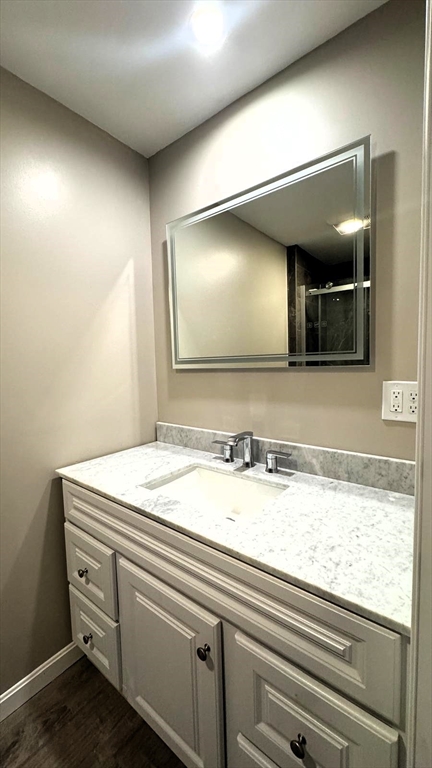 220 Hamilton Street, Unit TWNHS Cambridge, MA 02139 - Photo 5 of 11 a bathroom with a sink and a mirror