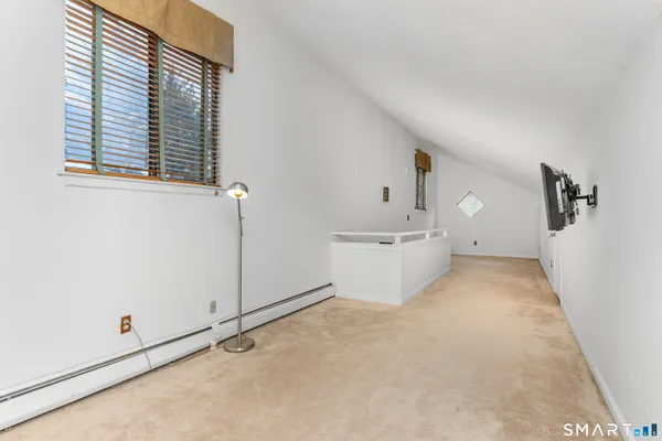 a view of a porch with a door