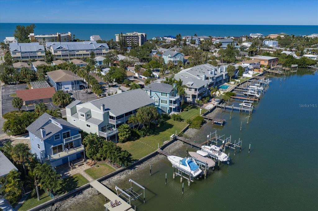 2505 Bay Boulevard, Unit 4 Indian Rocks Beach, FL 33785 - Photo 52 of 63 an aerial view of a house with a ocean view