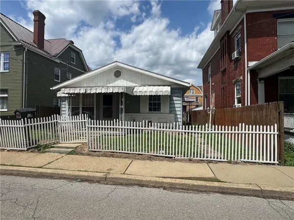 a front view of a house