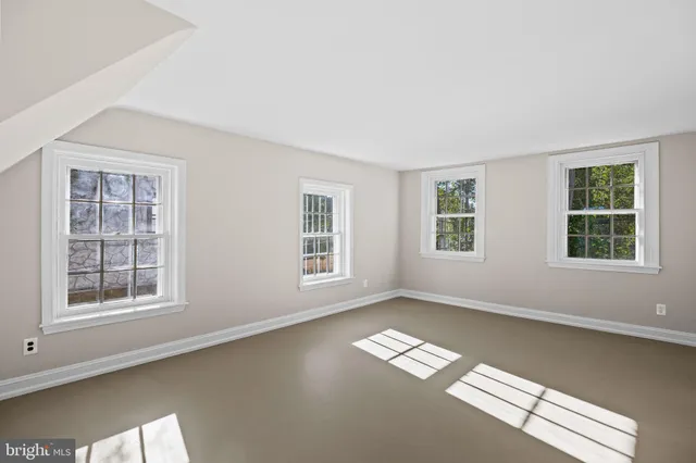 an empty room with a window