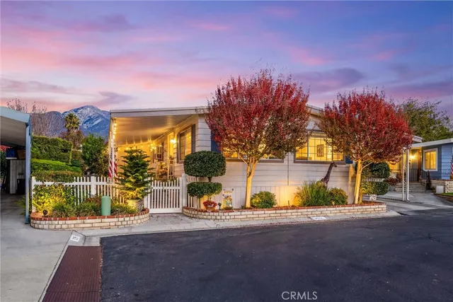 a view of a street with a building in the background