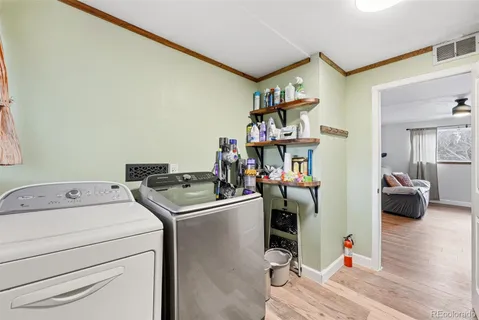a room with storage and utility