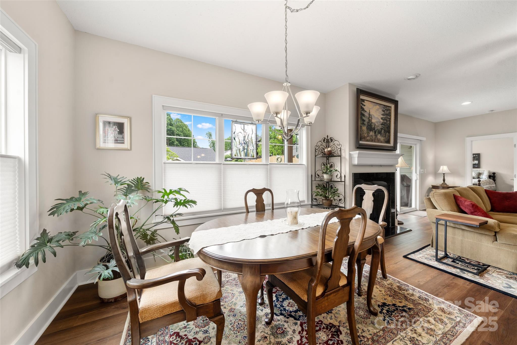 9 Vedder Way Swannanoa, NC 28778 - Photo 14 of 33 a dining room with furniture a livingroom and chandelier