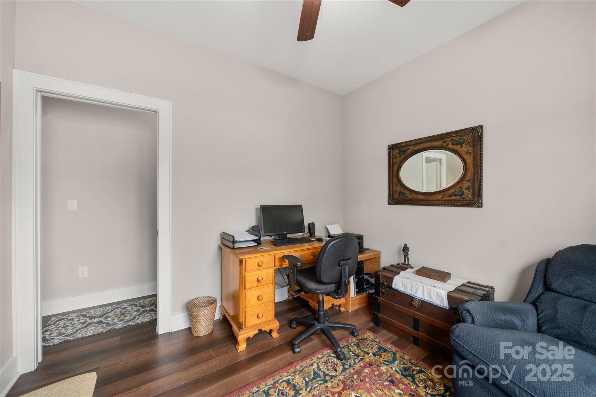 9 Vedder Way Swannanoa, NC 28778 - Photo 26 of 33 a view of a workspace with furniture and wooden floor