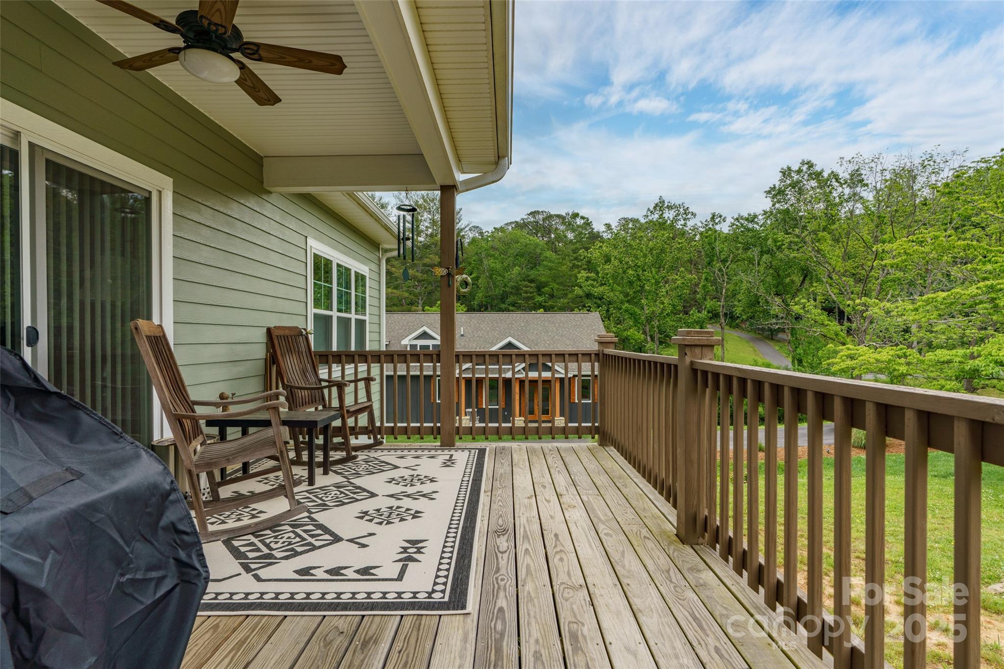 9 Vedder Way Swannanoa, NC 28778 - Photo 30 of 33 a view of balcony with furniture and wooden deck