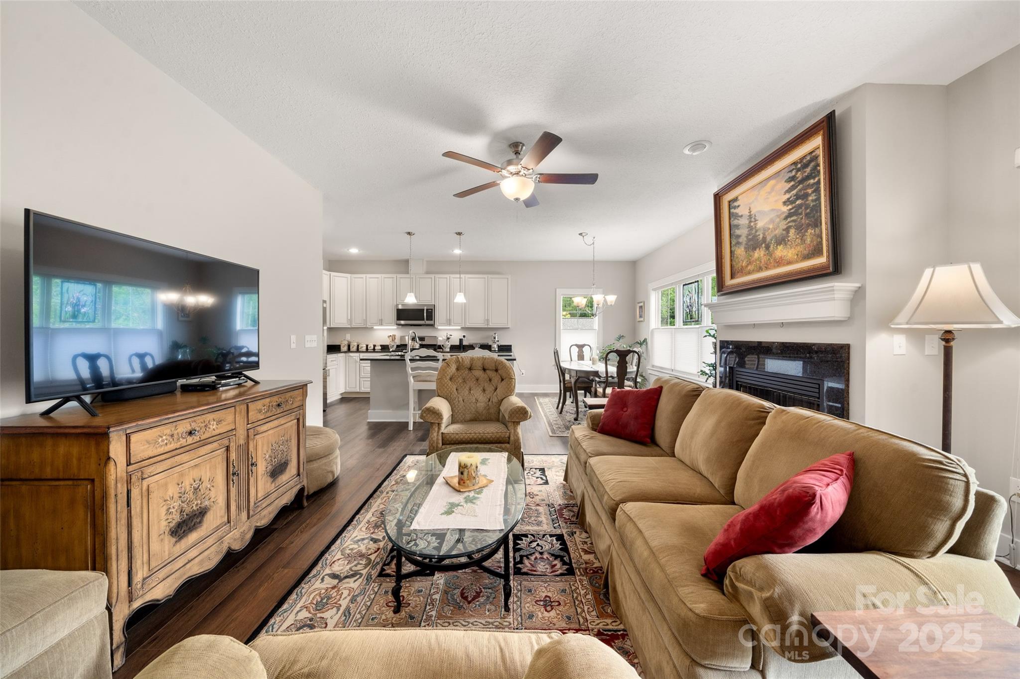 9 Vedder Way Swannanoa, NC 28778 - Photo 6 of 33 a living room with furniture and a flat screen tv