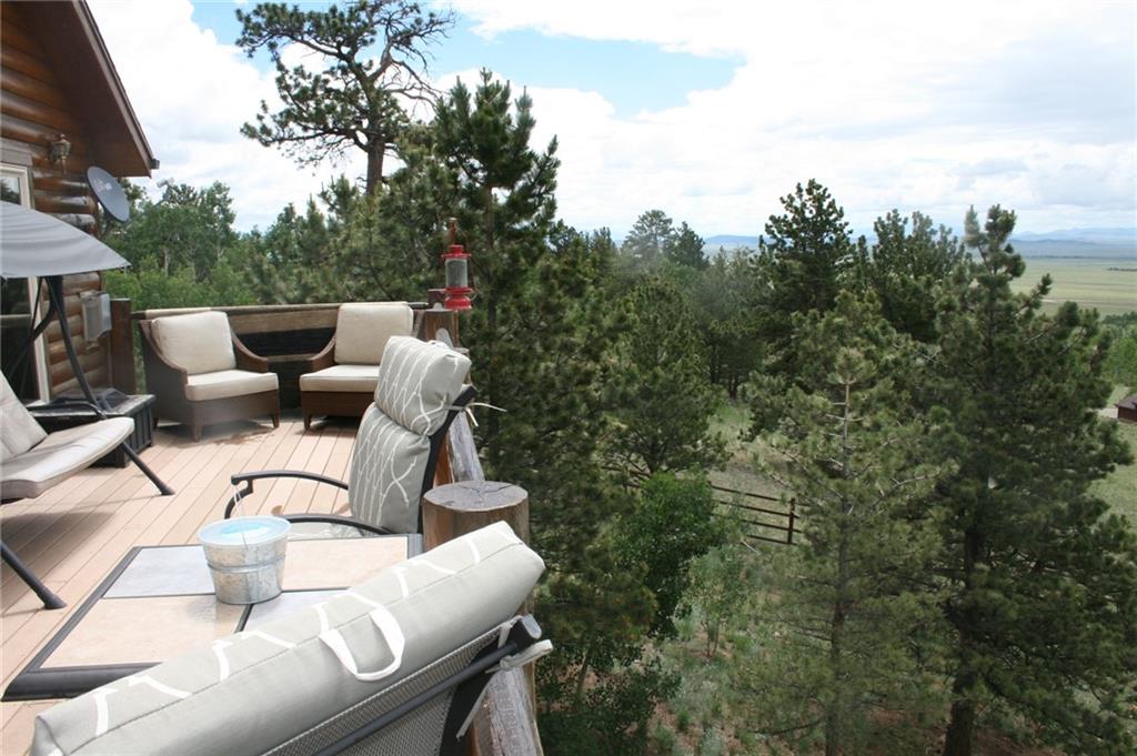 960 Sheep Ridge Road Fairplay, CO 80440 - Photo 30 of 34 a view of backyard with table and chairs and couches