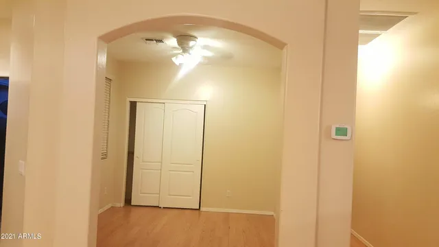 a view of a closet area