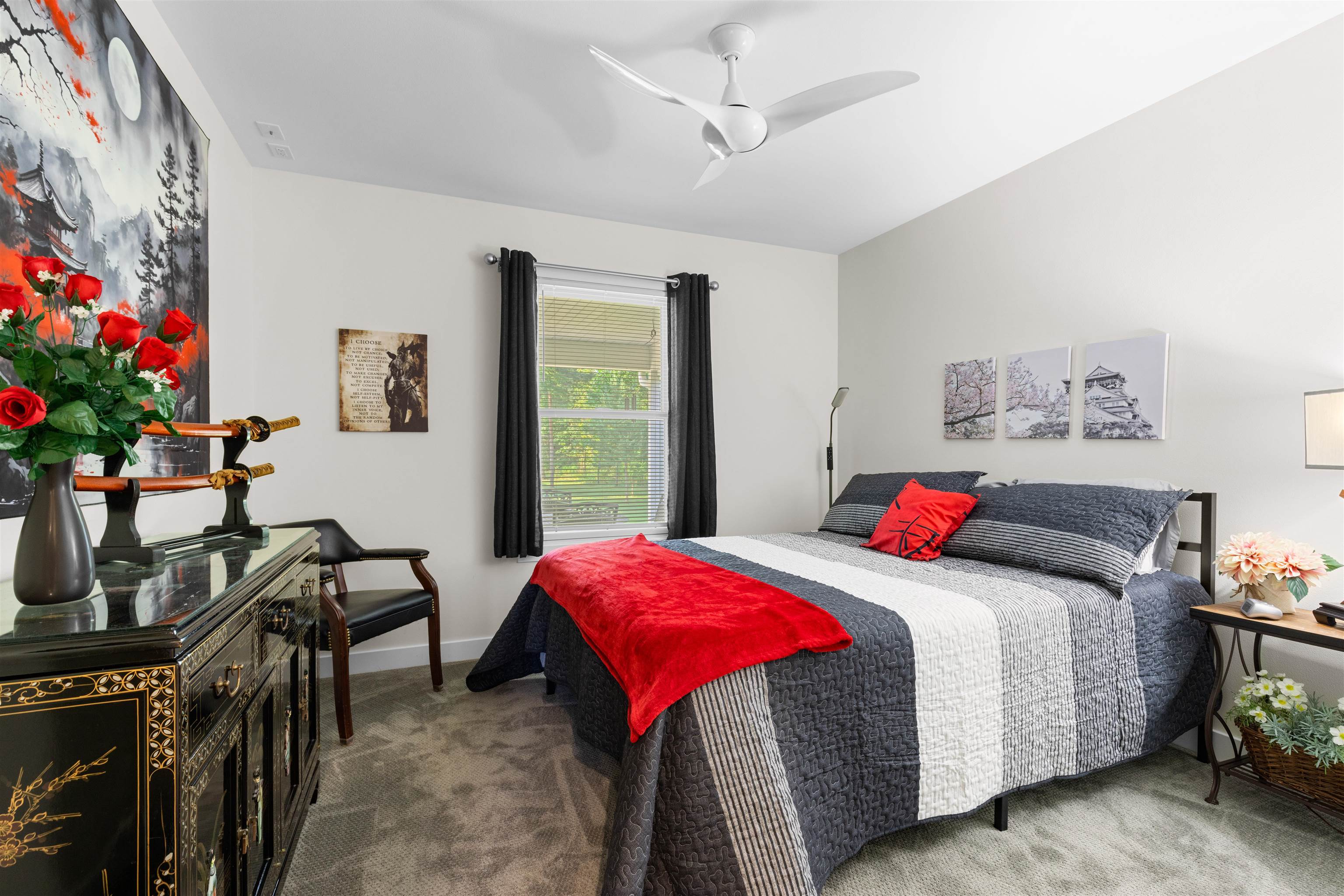 113 Taylor Lane Thomson, IL 61285 - Photo 14 of 29 a bedroom with a bed and a desk