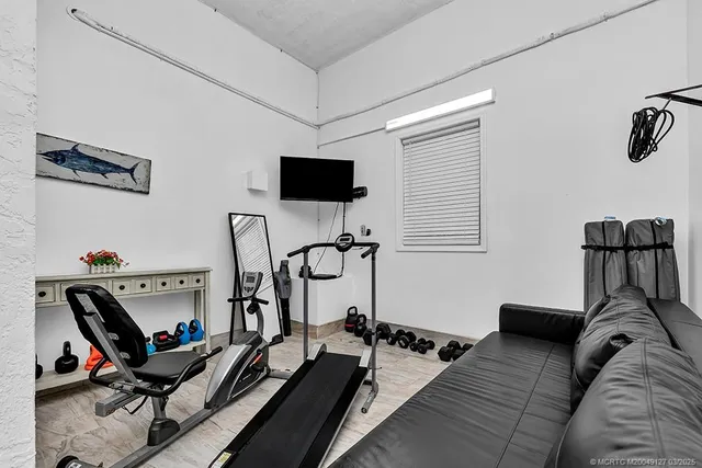 a view of a storage area with shelves