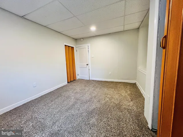 an empty room with a natural light