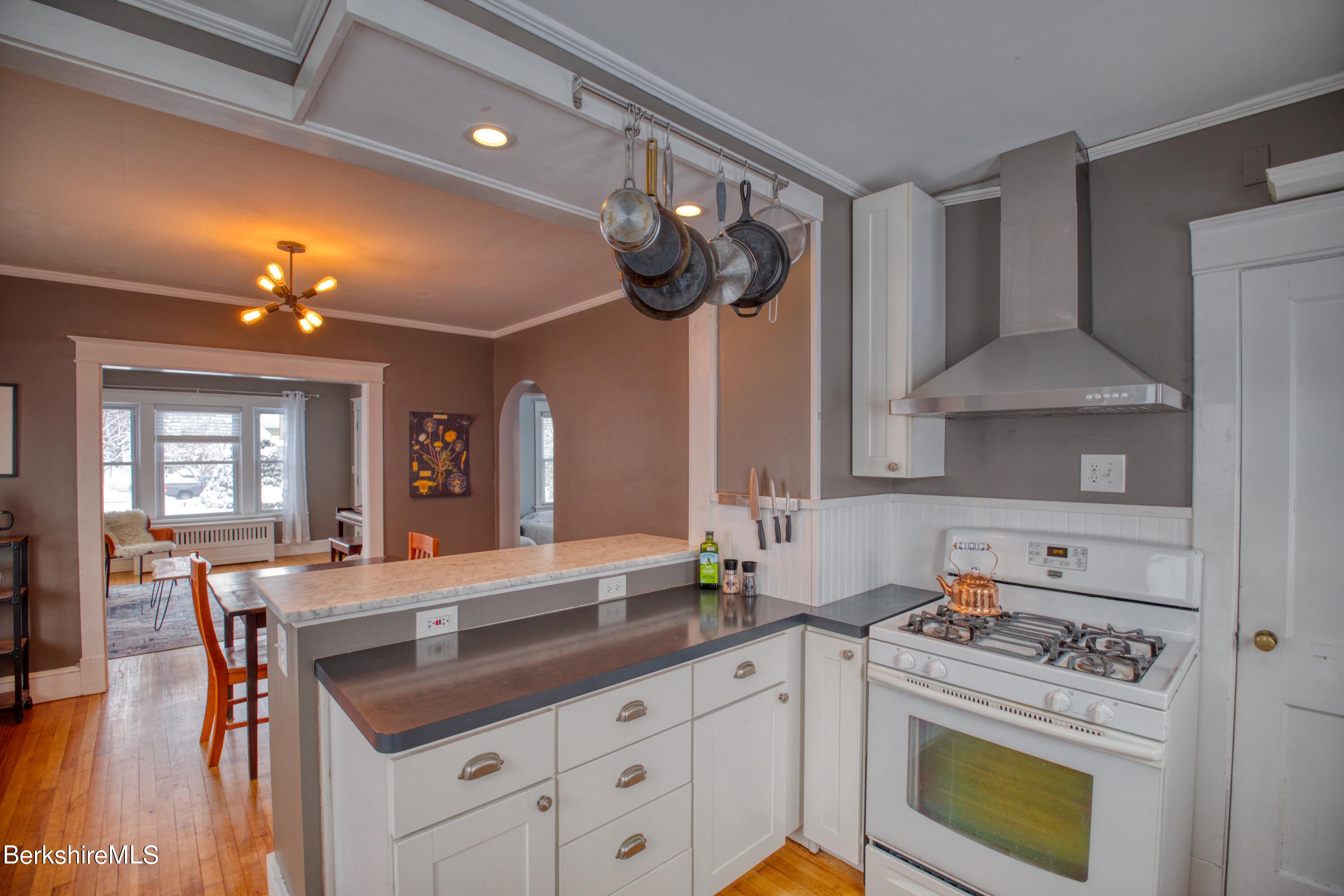39 Catherine Street Pittsfield, MA 01201 - Photo 19 of 26 a kitchen with a stove a sink and a refrigerator