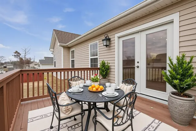 a view of a outdoor seating area with furniture