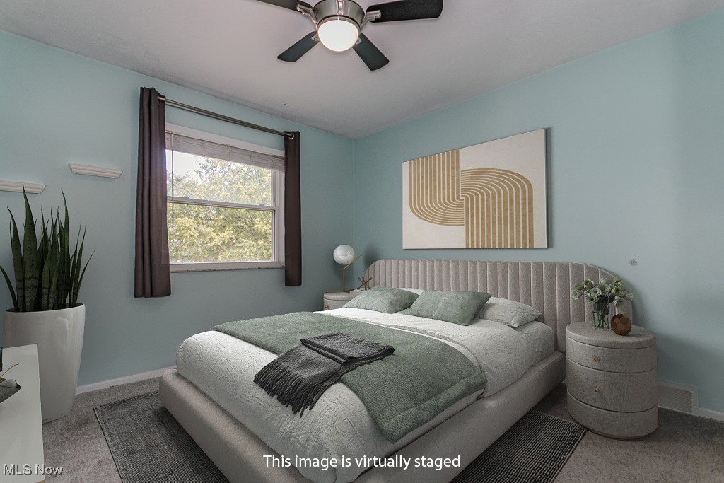 2969 Gale Road Willoughby, OH 44094 - Photo 6 of 46 Bedroom with carpet and a ceiling fan