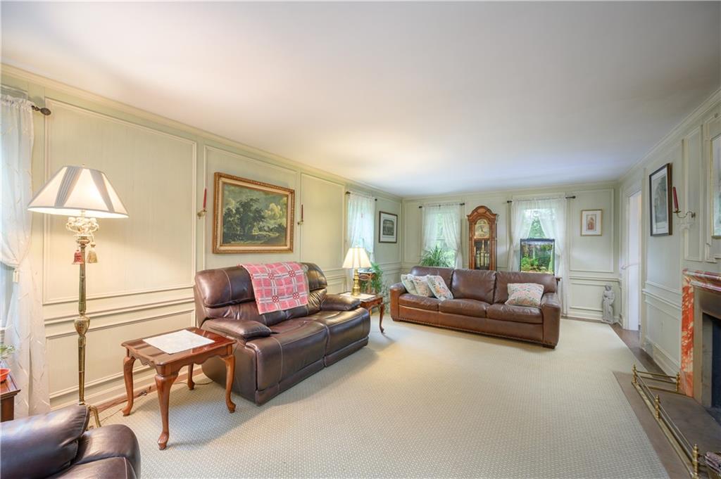24 Myrtle Hill Road Sewickley, PA 15143 - Photo 4 of 21 Living room with fireplace