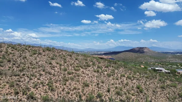 a view of city and mountain