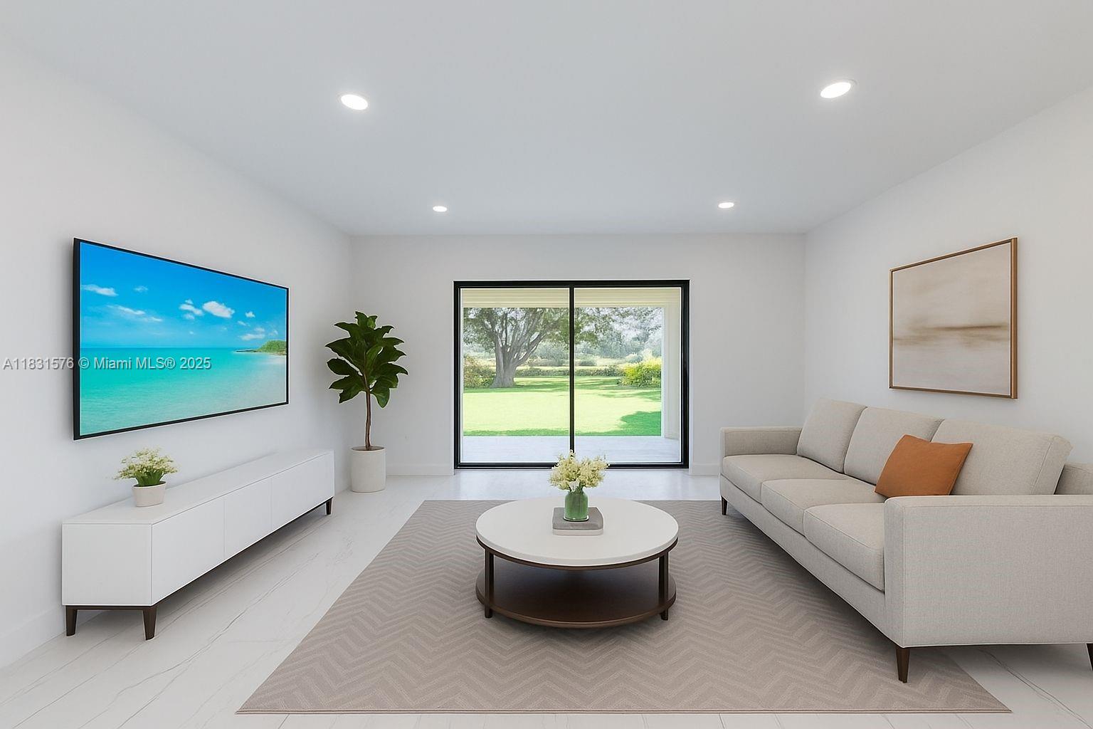 8435 Casa Del Lago, Unit 22C Boca Raton, FL 33433 - Photo 13 of 55 a living room with furniture and a flat screen tv