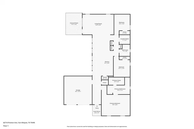 $342,500 | 627 North Preston Avenue, Van Alstyne, TX 75495