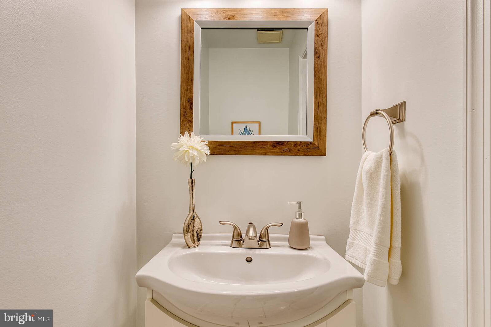 9238 Three Oaks Drive Silver Spring, MD 20901 - Photo 14 of 42 a bathroom with a sink and a mirror