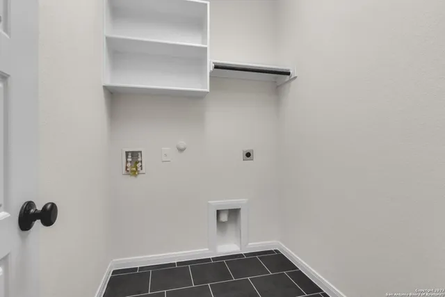 a view of a room with rack on the wall