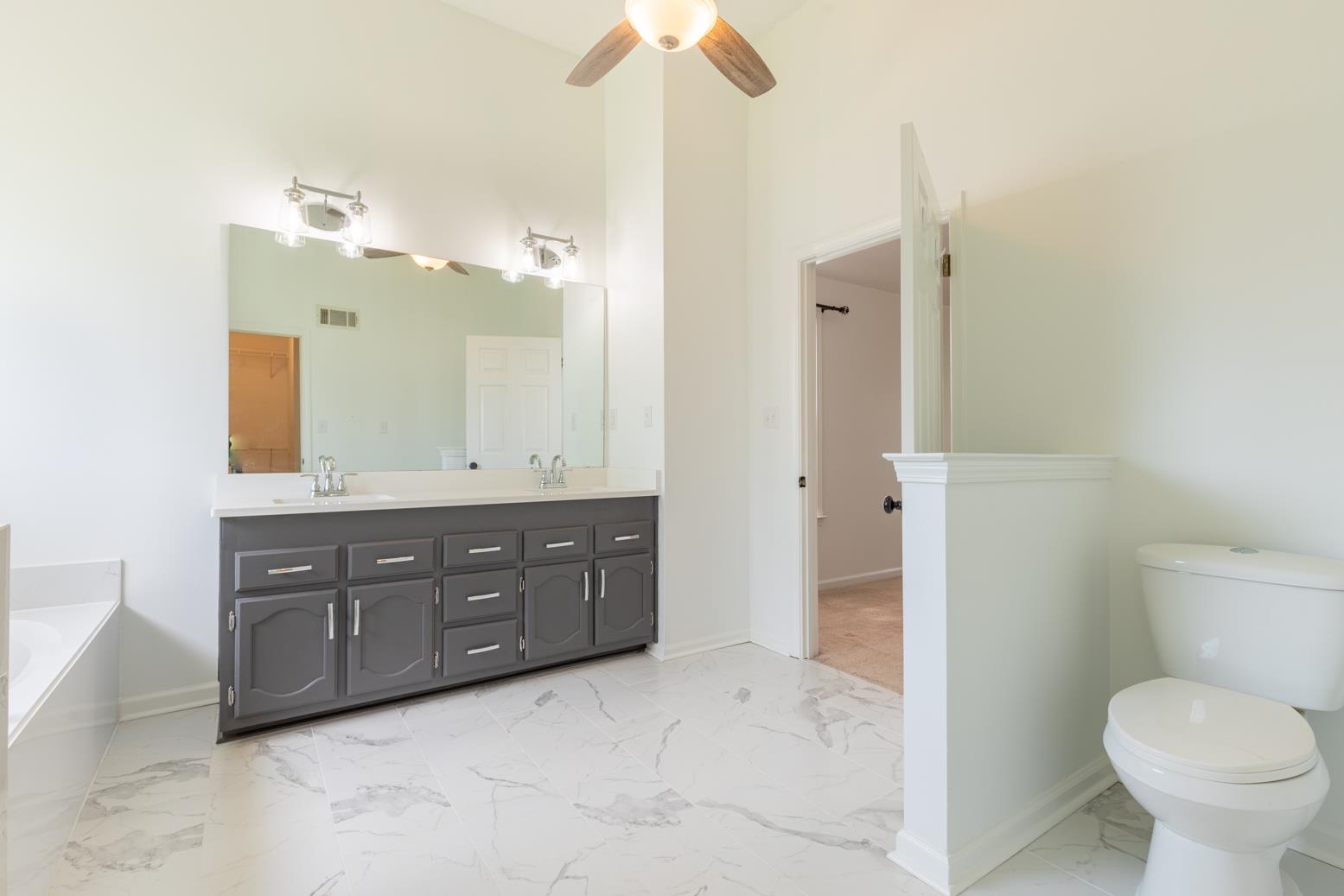 251 Cross Point Cove Collierville, TN 38017 - Photo 17 of 29 a bathroom with a toilet sink and mirror