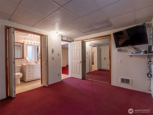 a view of livingroom with flat screen tv
