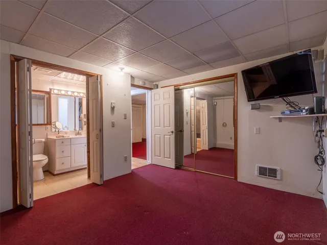 a view of livingroom with flat screen tv