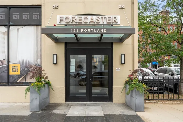 a view of a entryway door of the building