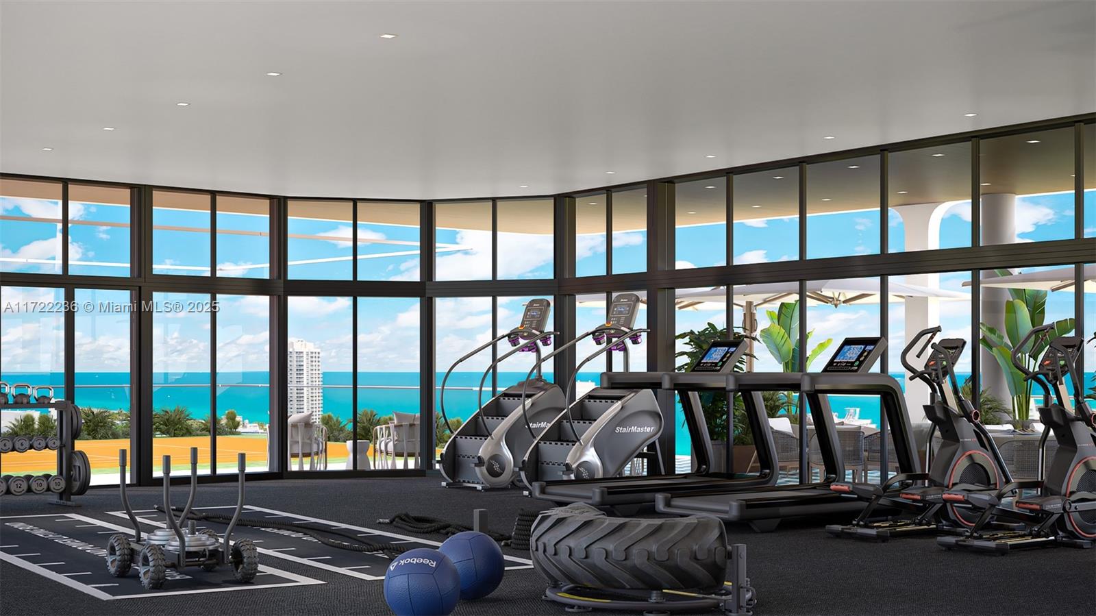 6940 Abbott Avenue, Unit 703 Miami Beach, FL 33141 - Photo 11 of 22 a room with gym equipment