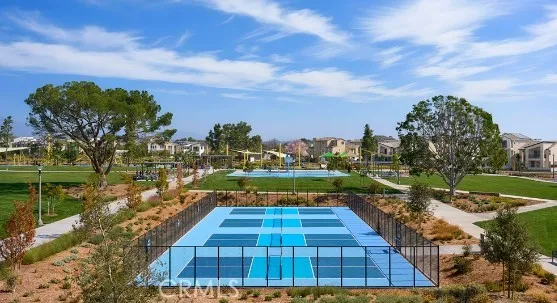 a view of a park with of trees