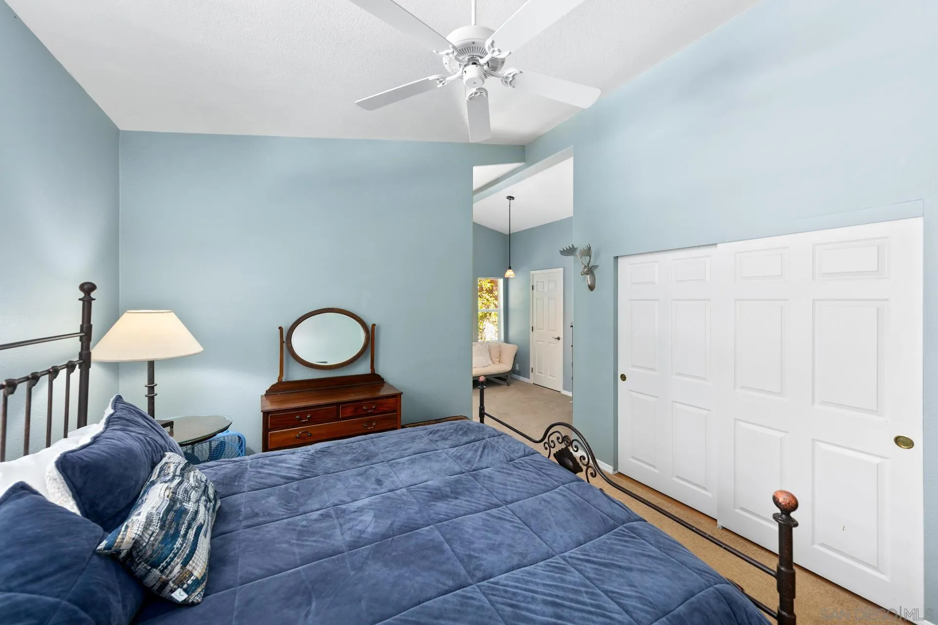 24655 Upper Rim Rock Road Idyllwild, CA 92549 - Photo 36 of 48 a bedroom with furniture and a bed