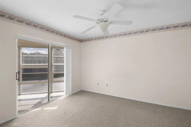 a view of a glass door with a glass door