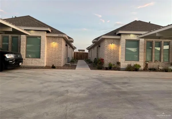 front view of a house with a outdoor space