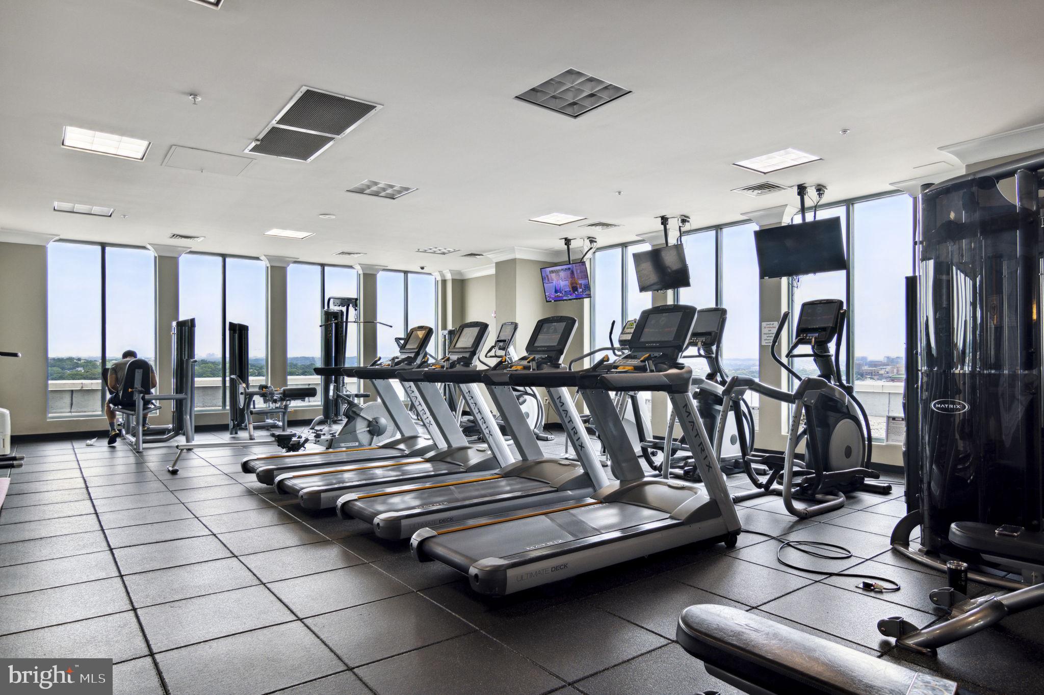 851 North Glebe Road, Unit 1404 Arlington, VA 22203 - Photo 45 of 62 a view of a room with gym equipment