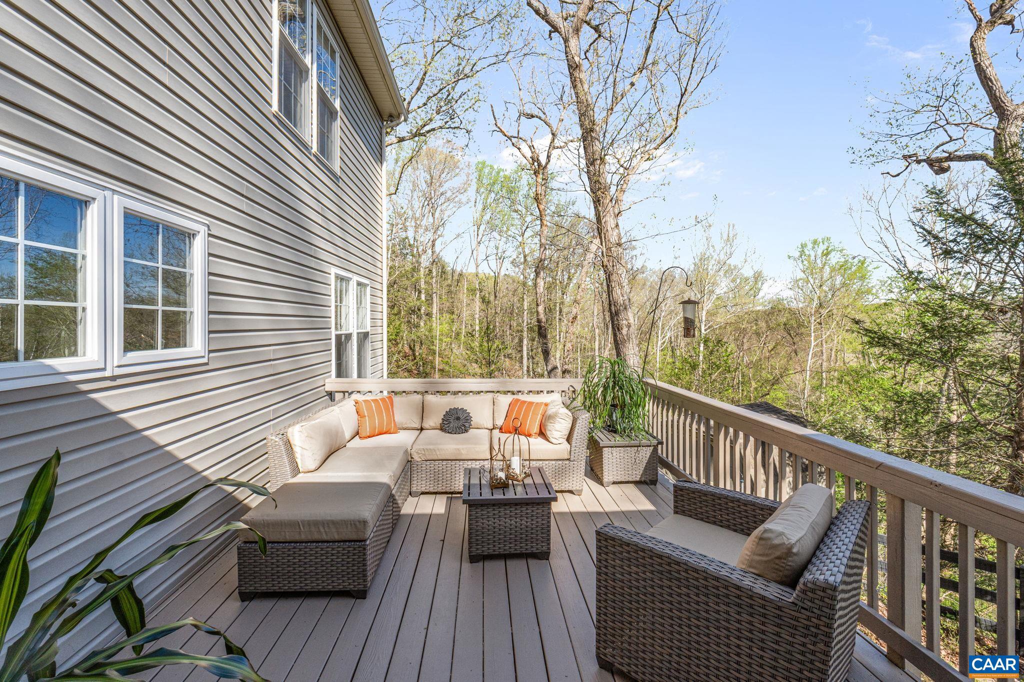 10 Mechunk Terrace Palmyra, VA 22963 - Photo 19 of 62 a balcony with wooden floor and furniture