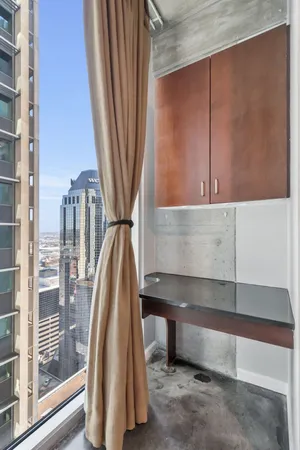 a view of a glass door