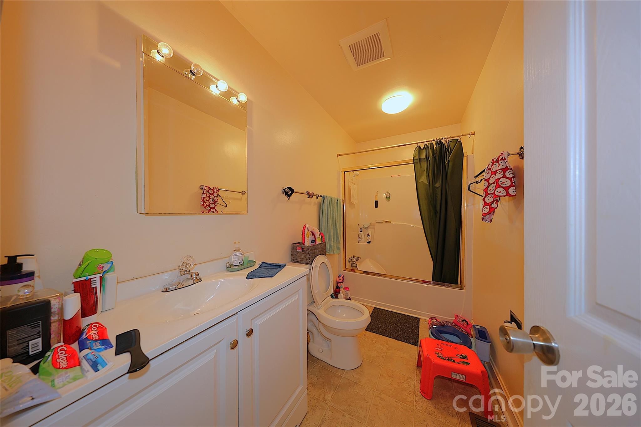 104 Pinetree Drive Matthews, NC 28104 - Photo 4 of 6 a bathroom with a sink vanity mirror and toilet