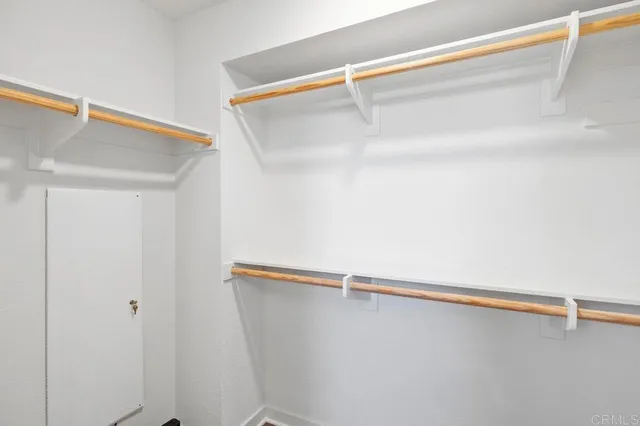 a close up view of racks on the wall