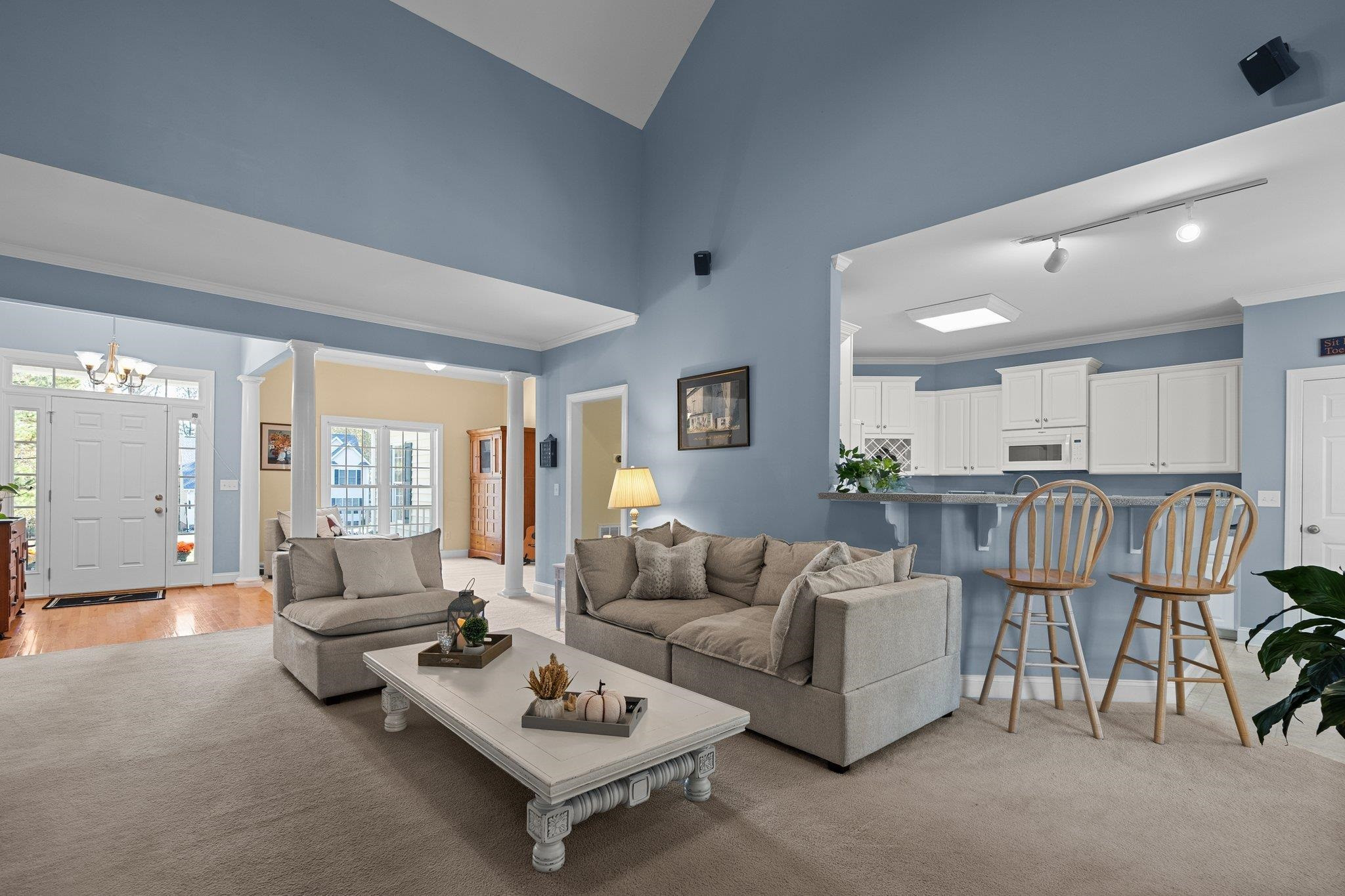104 Shadow Lane Oxford, NC 27565 - Photo 5 of 38 a living room with furniture kitchen view and a large window