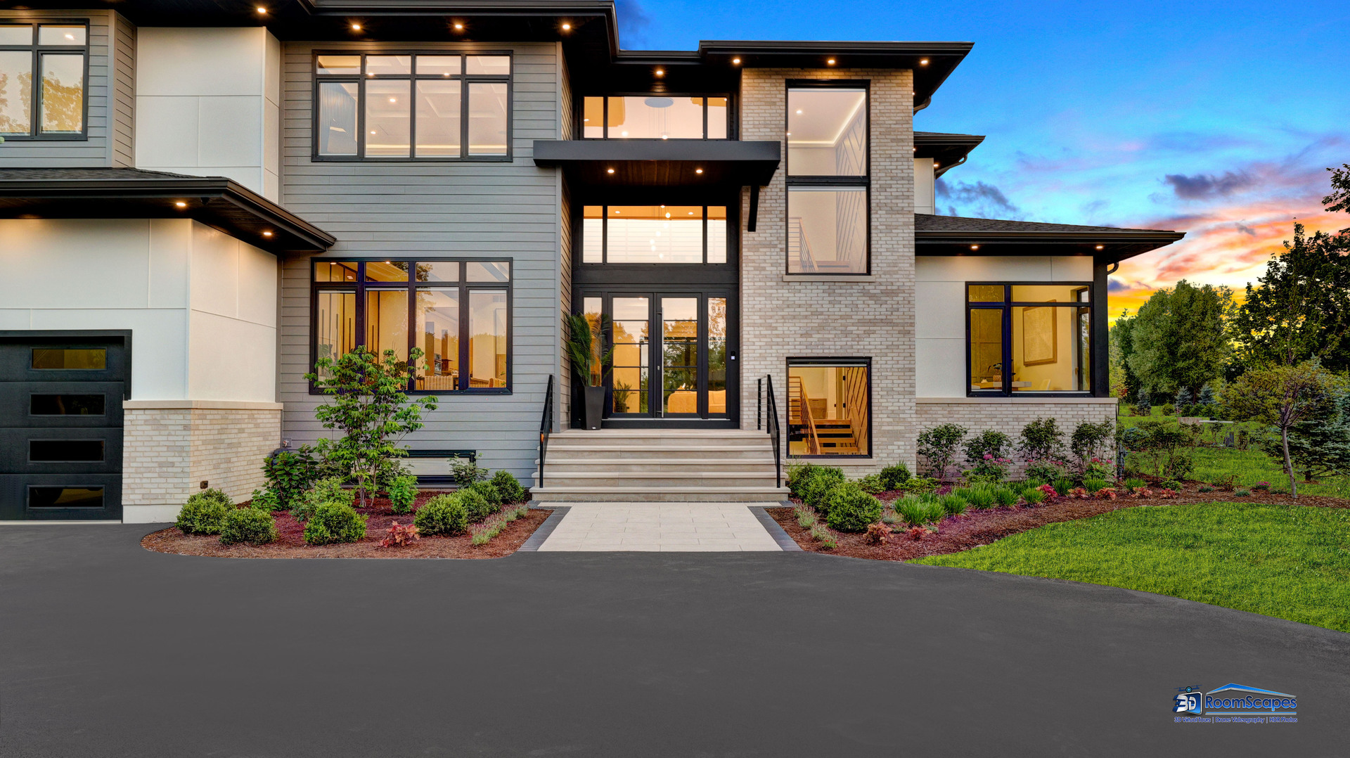 25 Rolling Hills Drive Barrington Hills, IL 60010 - Photo 122 of 127 a front view of a house with a garden and plants