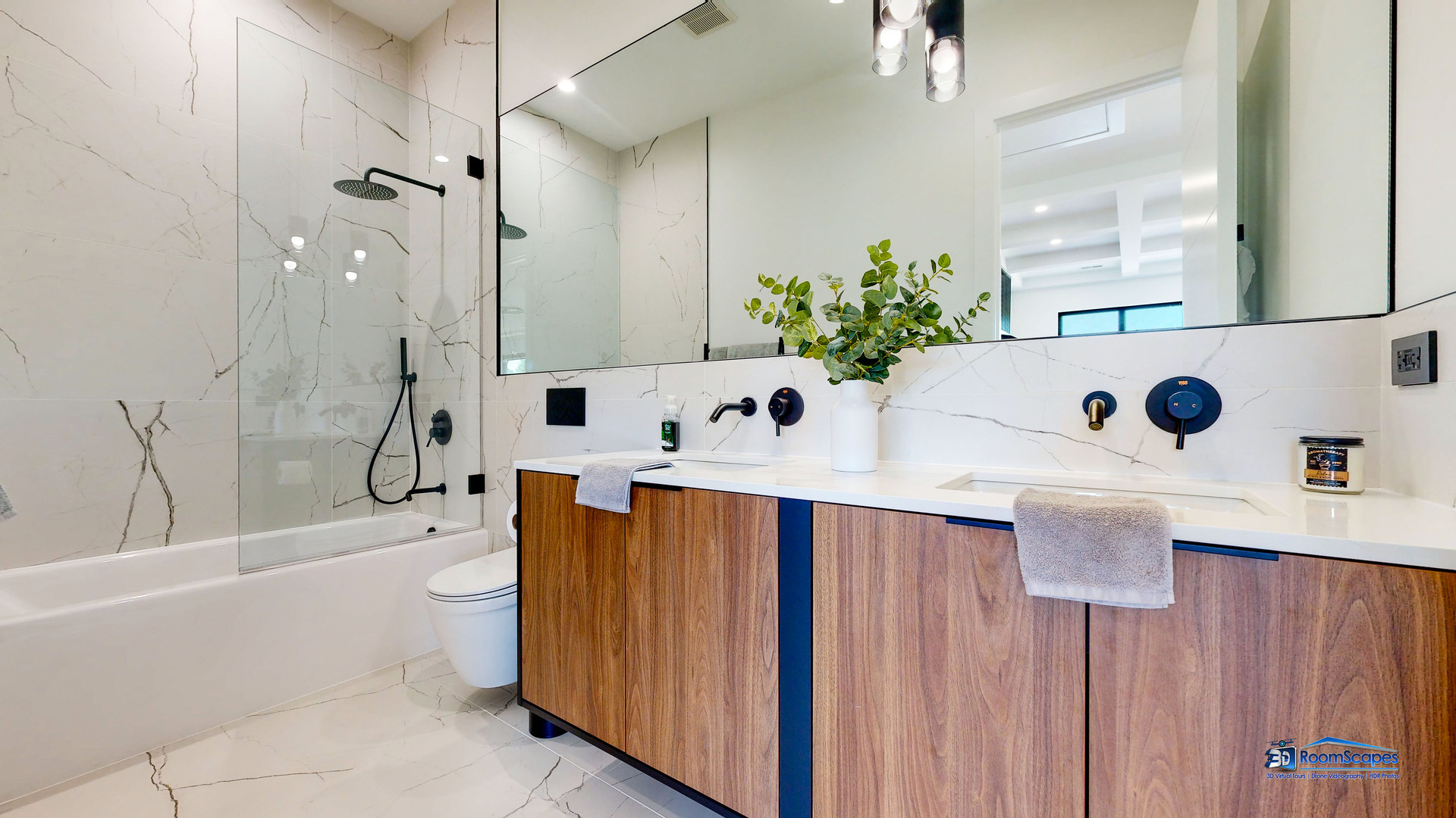 25 Rolling Hills Drive Barrington Hills, IL 60010 - Photo 47 of 127 a bathroom with a tub a sink and a large mirror