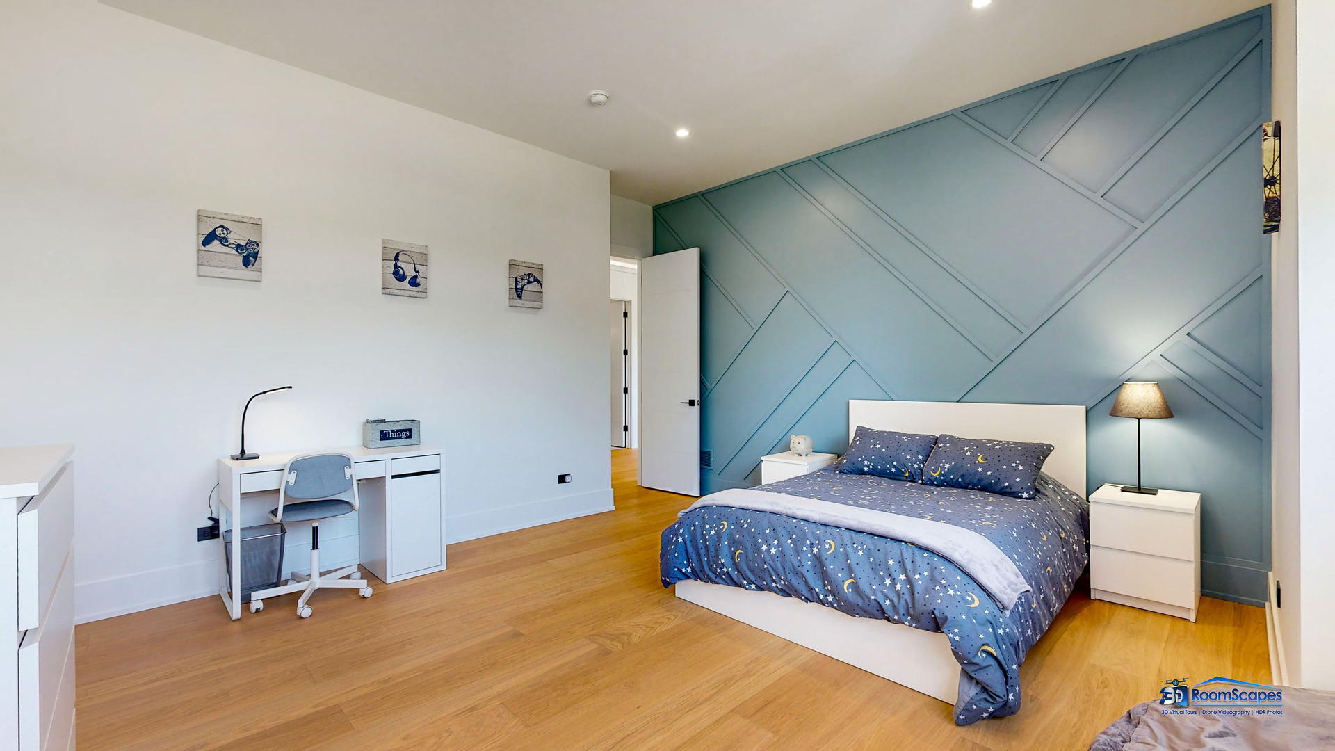 25 Rolling Hills Drive Barrington Hills, IL 60010 - Photo 53 of 127 a bedroom with a bed and a desk