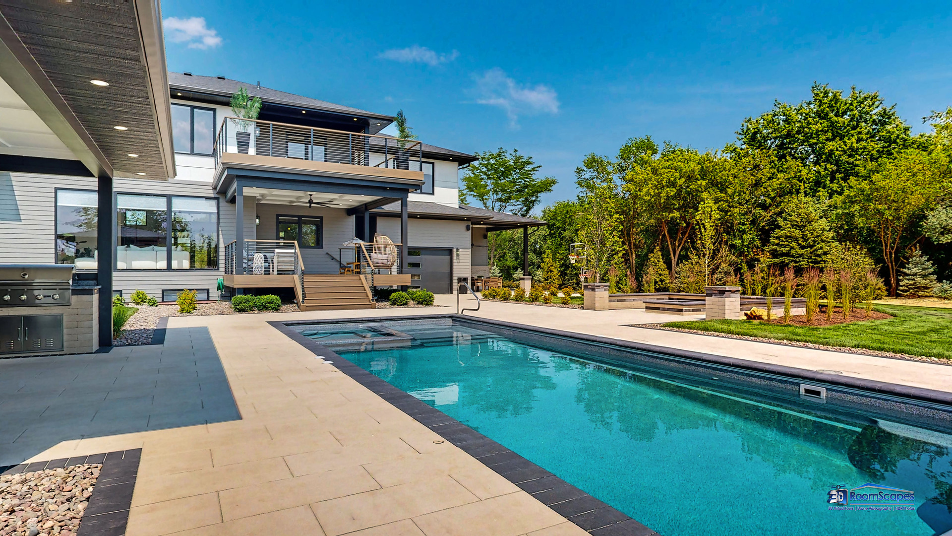 25 Rolling Hills Drive Barrington Hills, IL 60010 - Photo 74 of 127 a swimming pool view with a seating space and a garden view