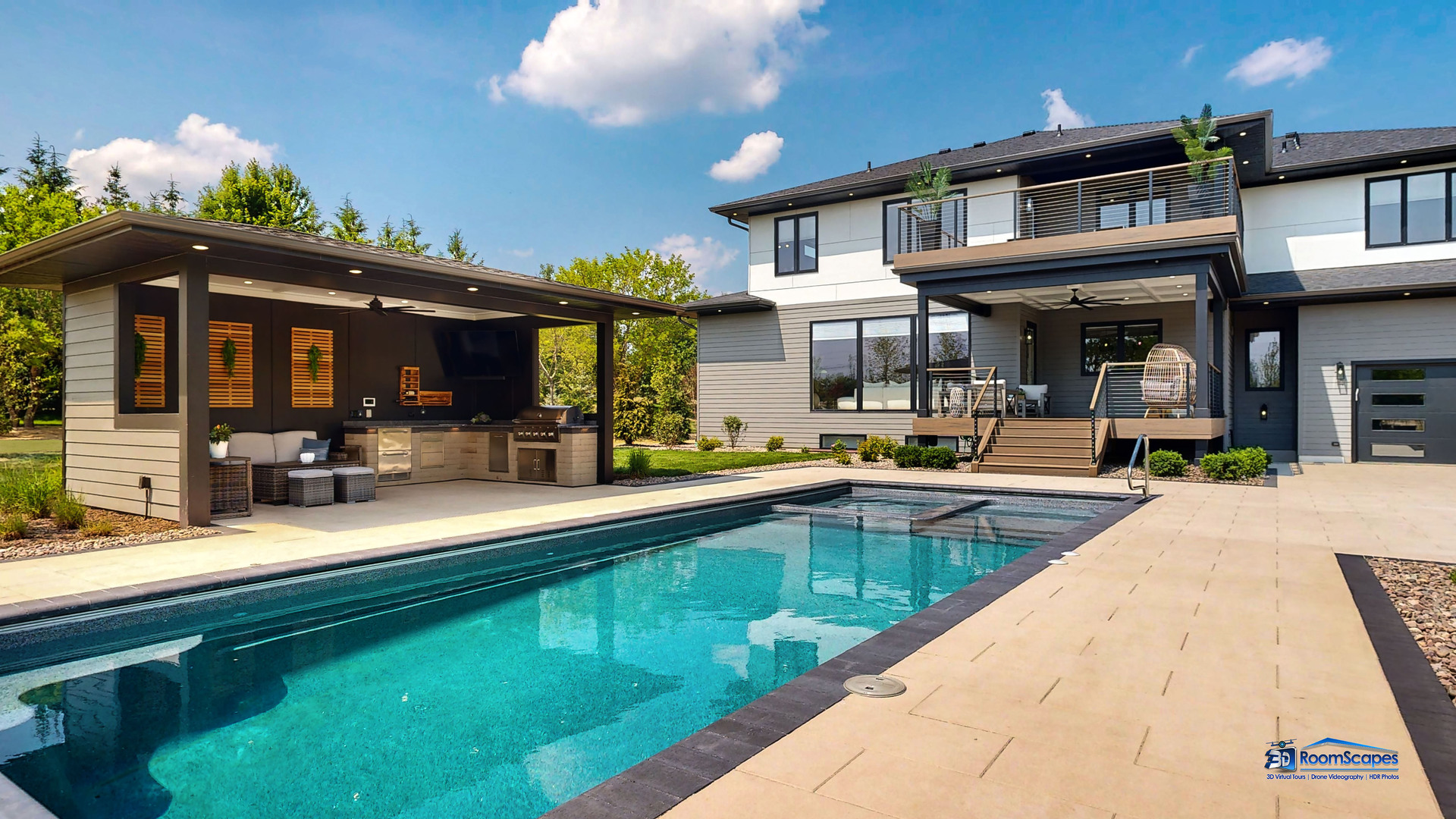 25 Rolling Hills Drive Barrington Hills, IL 60010 - Photo 79 of 127 a view of a swimming pool with an outdoor seating