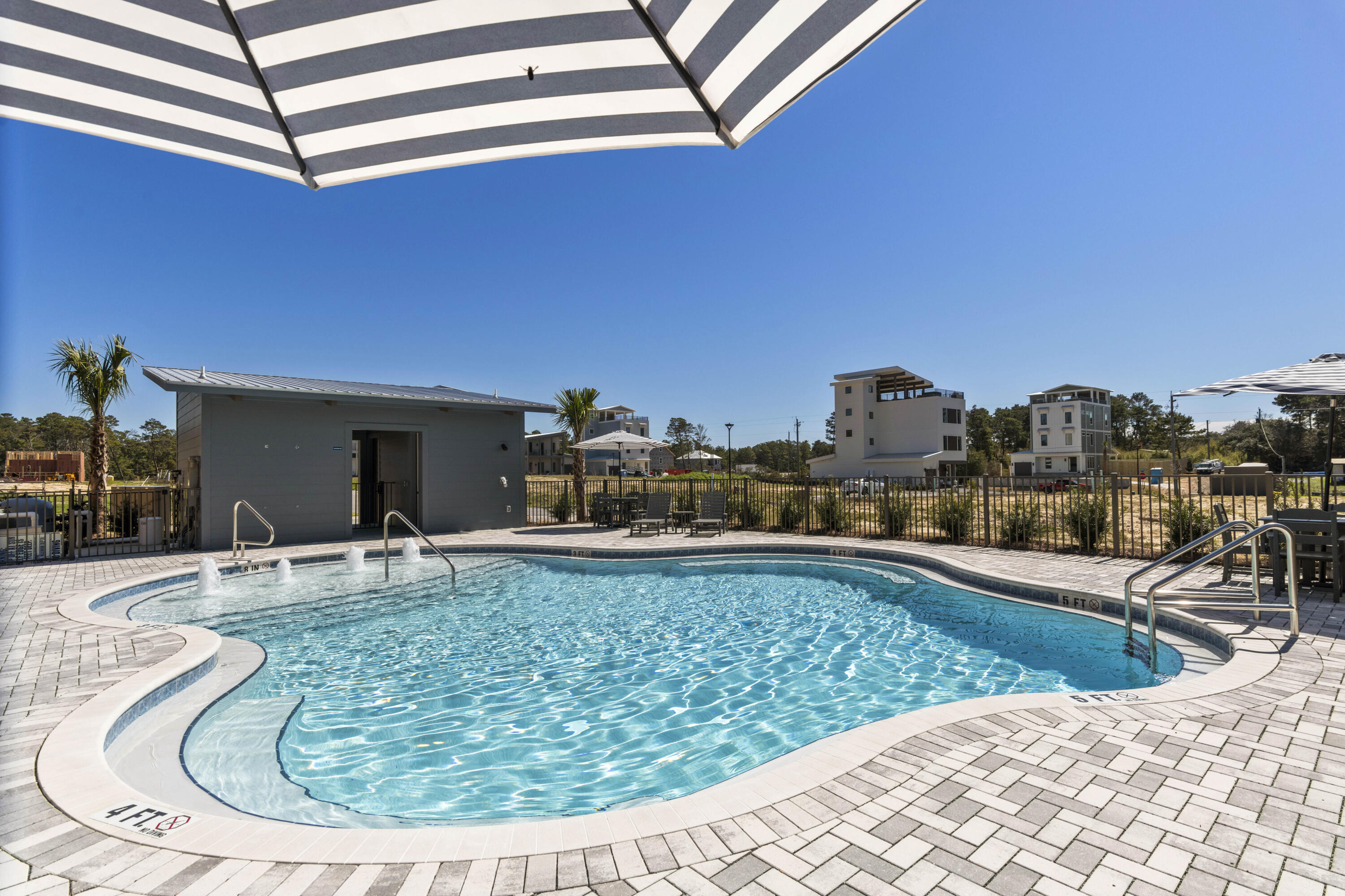 42 Asher St Inlet Beach, Unit LOT 37 Inlet Beach, FL 32461 - Photo 29 of 45 a view of a swimming pool with a patio