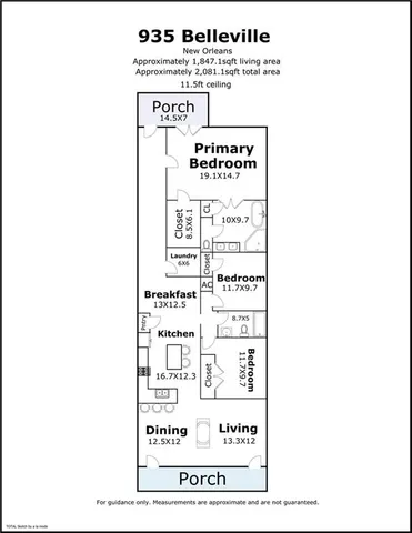 $375,000 | 935 Belleville Street, New Orleans, LA 70114
