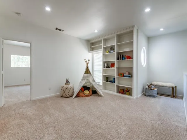 a view of a room with toys