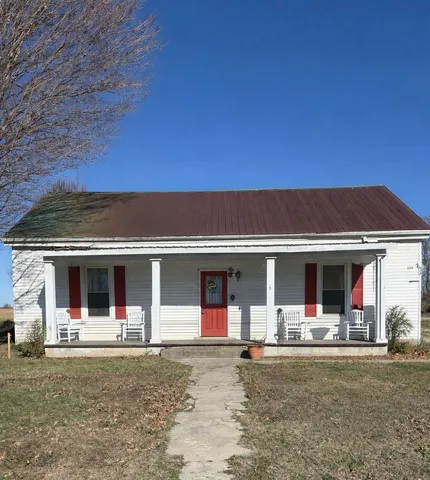 front view of a house with a porch